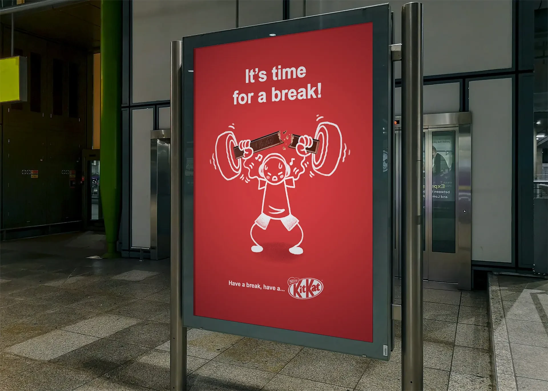 Tercer diseño de póster de KitKat