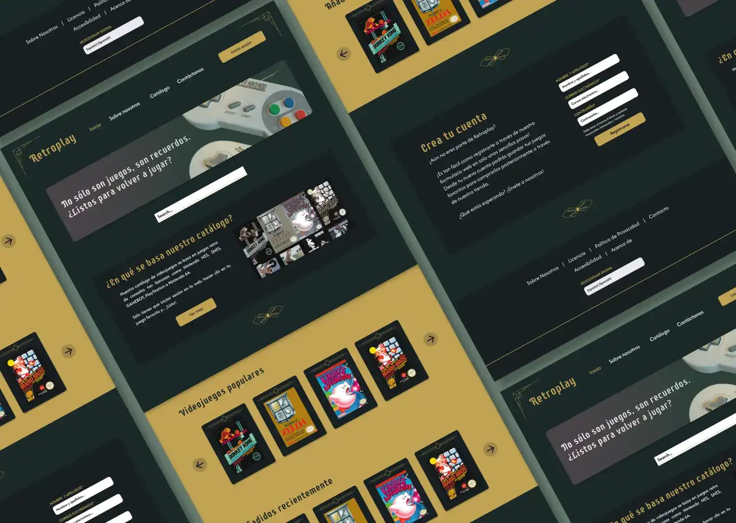 Landing page para Retroplay